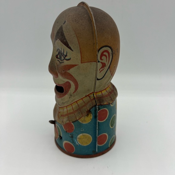 Vintage J Chein Tin Clown Coin Bank - Picture 2 of 7